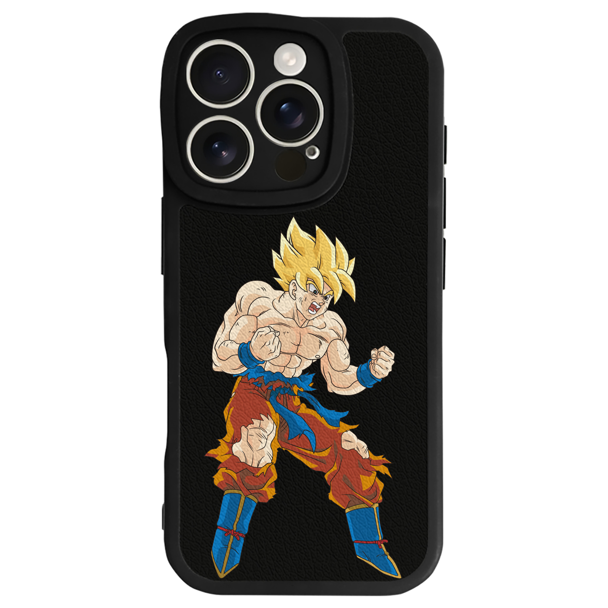 （画像用） ドラゴンボール 孫悟空（そん ごくう）Son Goku カカロット DRAGON BALL Kakarotto 【iPhone 16シリーズ対応】シリコンスマホケース（レザー調） 材質：シリコン